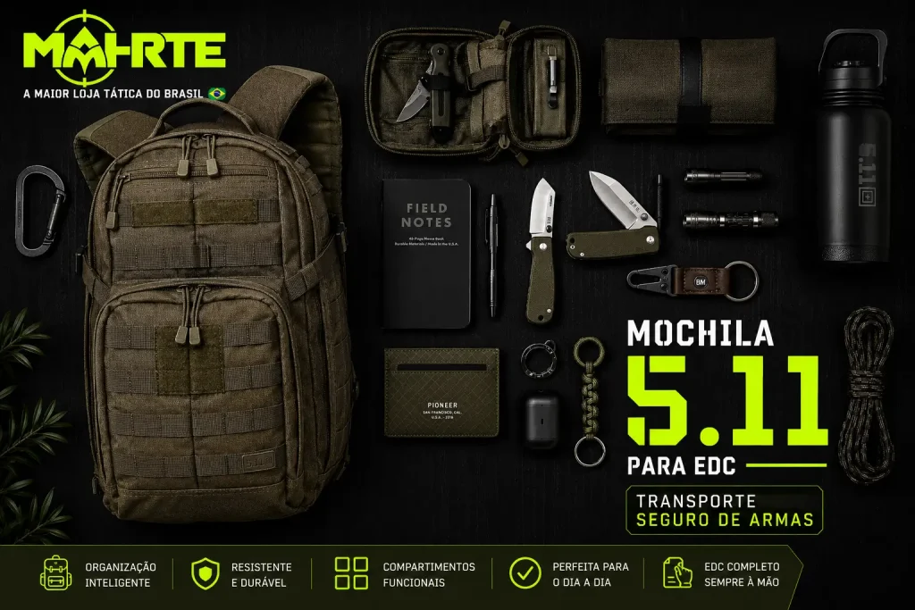 Mochila 5.11 para EDC: como montar seu kit do dia a dia
